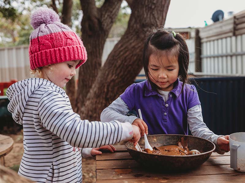 Eyre Room - outdoor play - mud pies